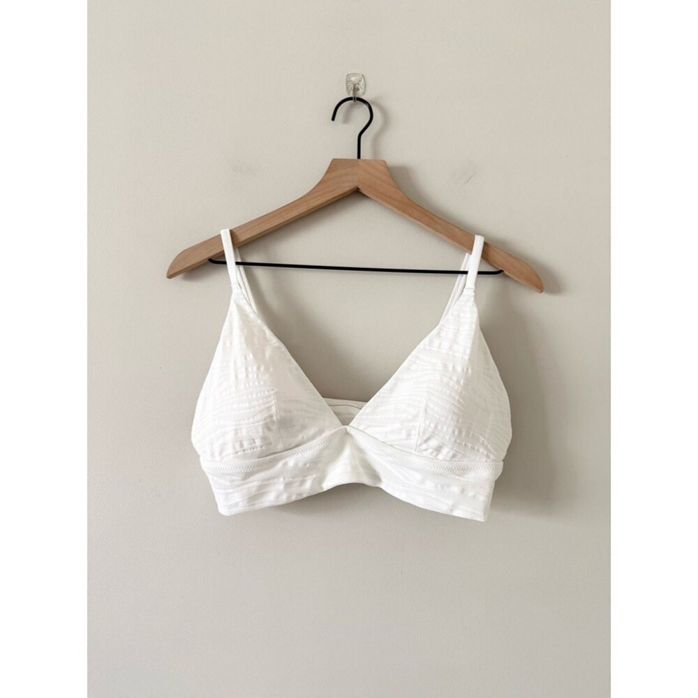NWT aerie White Triangle Textured Bralette - Lightweight Support Size XL